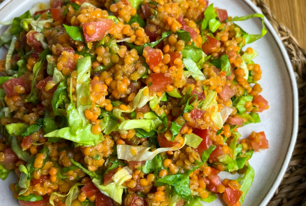 Linsen Salat (veganes Rezept)