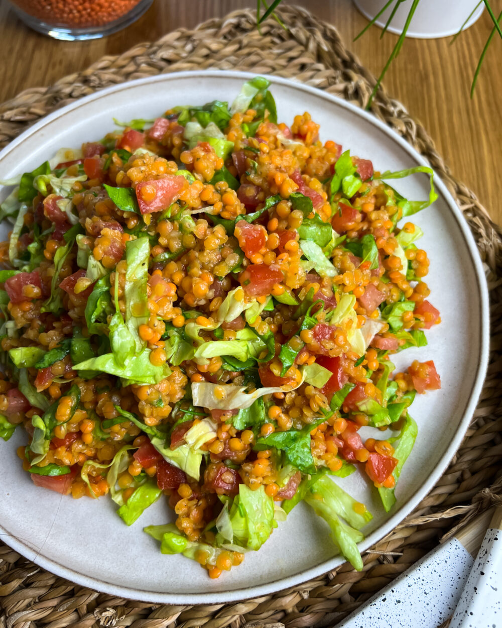 Linsen Salat (veganes Rezept)