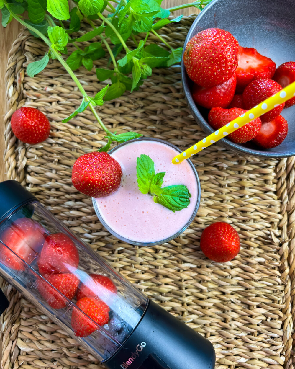 Erdbeer Smoothie aus dem BlendyGo2 Mixer – ehrliche Produktbewertung